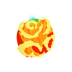 Venus planet of the Solar System cartoon vector Illustration