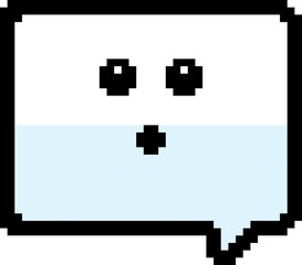 Surprised 8-Bit Cartoon Word Balloon