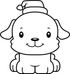 Cartoon Smiling Xmas Puppy
