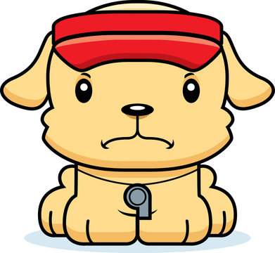 Cartoon Angry Lifeguard Puppy