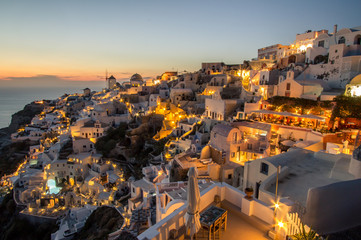 Twilight on Santorini, Greece
