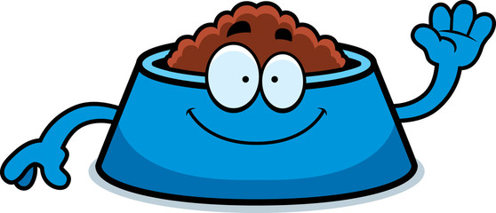 Cartoon Dog Bowl Waving