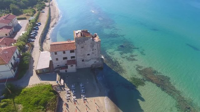 Around the tower, aerial view of Torre Mozza.
