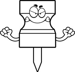 Angry Cartoon Pushpin
