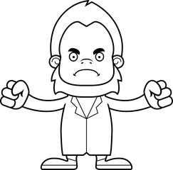 Obraz premium Cartoon Angry Doctor Sasquatch