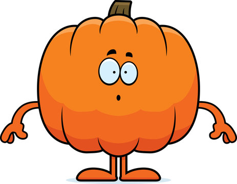 Surprised Cartoon Pumpkin