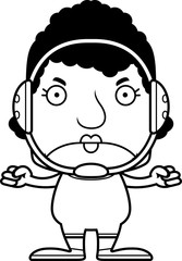 Cartoon Angry Wrestler Woman