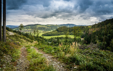 Obraz premium Dramatic landscape Beskydy