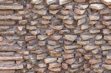 ancient brick texture on Palatine Hill, Rome, Italy, Europe