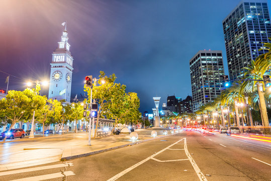 Ferry Building Marketplace At Night, San Francisco