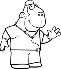 Cartoon Ape Doctor