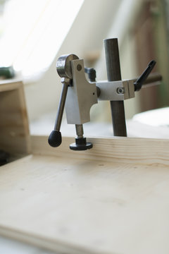 Machine in carpenter workshop