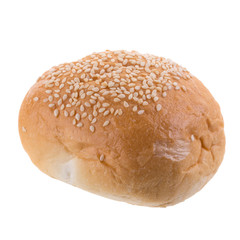 freshly baked bread isolated on white background