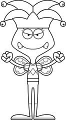 Cartoon Angry Jester Butterfly