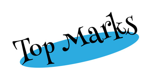 Top Marks rubber stamp. Grunge design with dust scratches. Effects can be easily removed for a clean, crisp look. Color is easily changed.