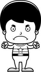 Cartoon Angry Superhero Boy