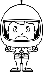 Cartoon Angry Astronaut Boy