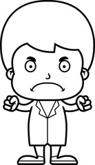 Cartoon Angry Doctor Boy