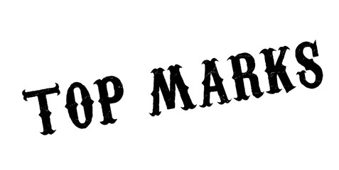 Top Marks rubber stamp. Grunge design with dust scratches. Effects can be easily removed for a clean, crisp look. Color is easily changed.