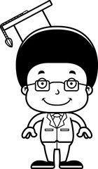 Cartoon Smiling Teacher Boy