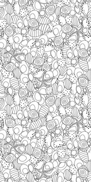 seamless border texture with sea pebbles for your design