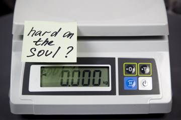 heaviness on the soul The soul hurts - the inscription on paper