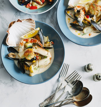 Seafood chowder.