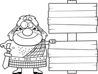 Cartoon Celtic Warrior Sign