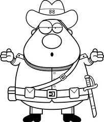 Confused Cartoon Confederate Soldier