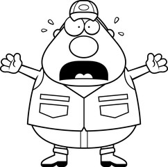 Scared Cartoon Hunter