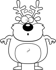 Surprised Cartoon Reindeer