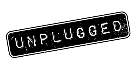 Unplugged rubber stamp. Grunge design with dust scratches. Effects can be easily removed for a clean, crisp look. Color is easily changed.