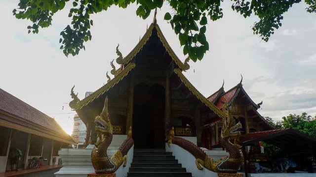 Timelapse at Wat Sam Pow in the evening, Chiang Mai , Thailand.