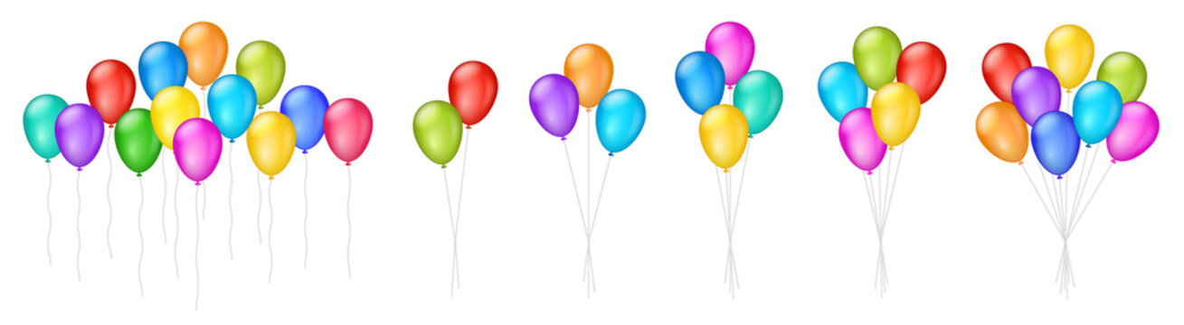 Vector colorful balloons illustrations