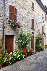 Fototapeta na wymiar Frontino, old village in Montefeltro (Marches, Italy)