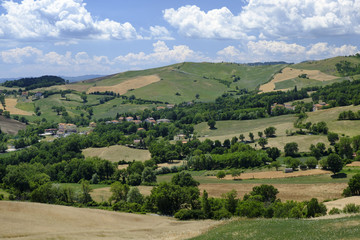 Fototapeta na wymiar Landscape in Montefeltro (Marches, Italy)