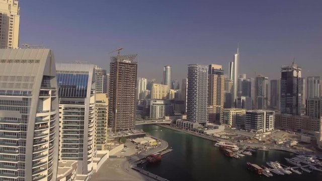 Aerial view of Dubai skyline