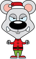 Cartoon Angry Xmas Elf Mouse