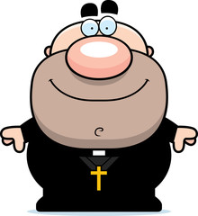 Happy Cartoon Priest