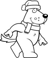 Cartoon Wolf Christmas