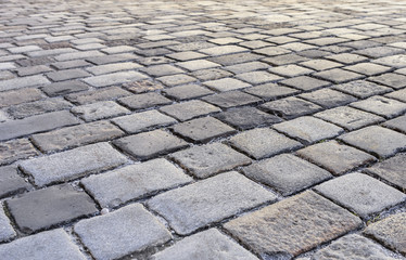 Urban paving stones.