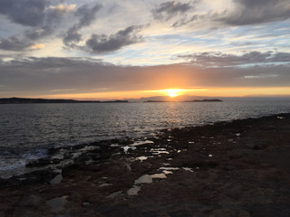 Ibiza  Balearen  Sonnenuntergang  Sunset