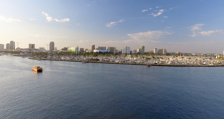 Fototapeta premium Aerial view of Long Beach, CA