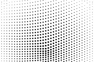 Gradient halftone dots background. Pop art template. Black and white texture. Vector illustration. - 175627910