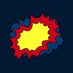Pop art cartoon comic explosion.