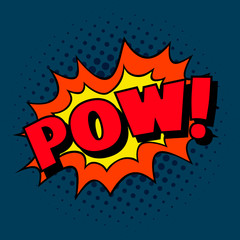Pow! Pop art cartoon comic explosion.