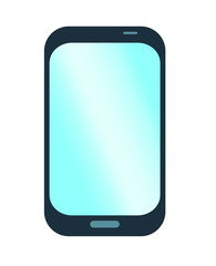 simple smart phone picture cell phone flat icon with empty gradient screen