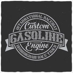 Vintage label design with lettering composition on dark background. T-shirt design.