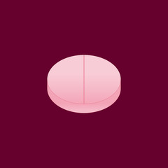 Medical pill icon vector