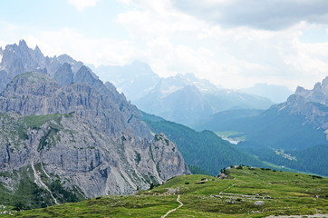 Fototapeta na wymiar Dolomite Mountains, Northeastern Ital
